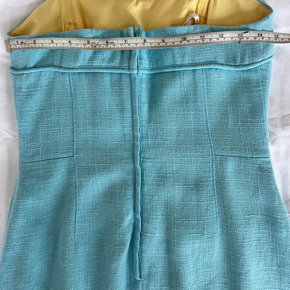 Lilly Pulitzer Light Blue Textured Strapless  Dress - Size 8 mini - Picture 3 of 11